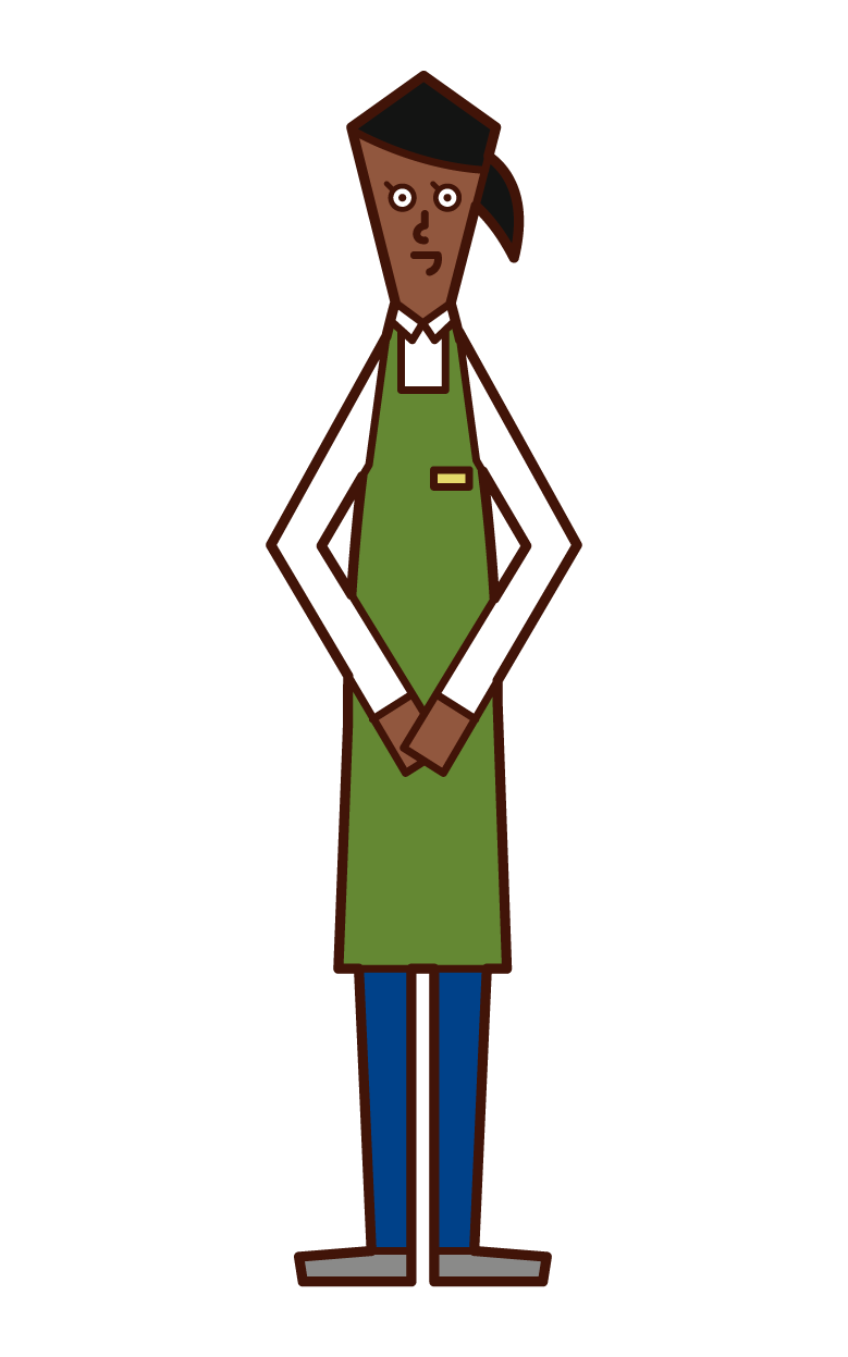 Illustration of a clerk (woman)