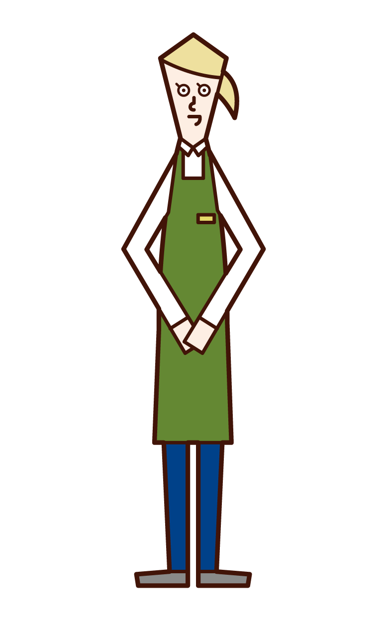 Illustration of a clerk (woman)