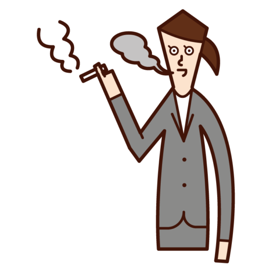 電子タバコを吸う人 男性 のイラスト フリーイラスト素材 Kukukeke ククケケ