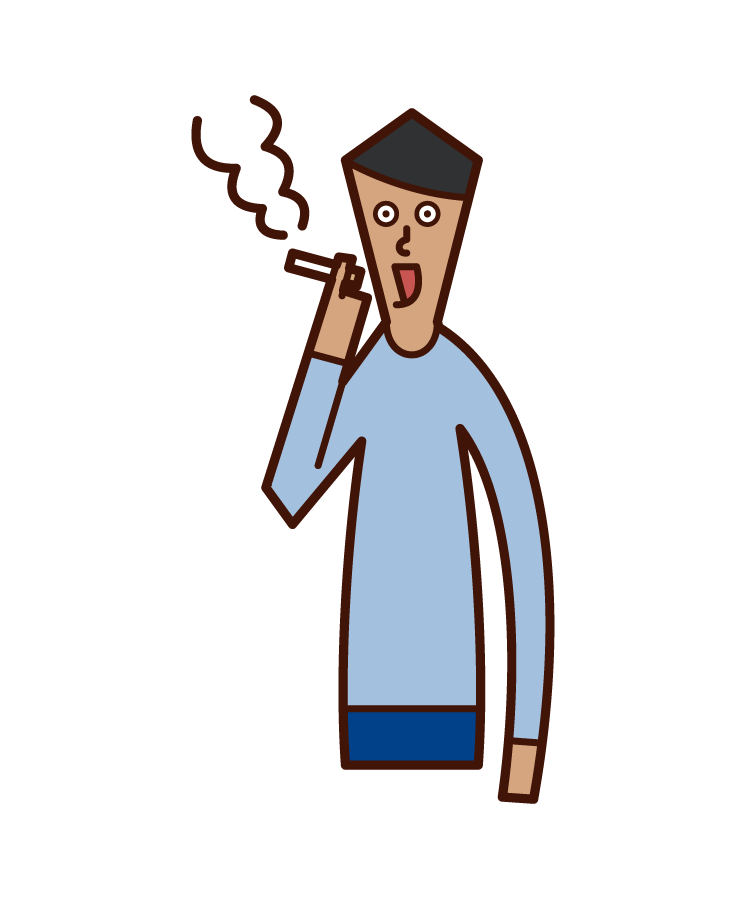 吸煙者（男性）的插圖