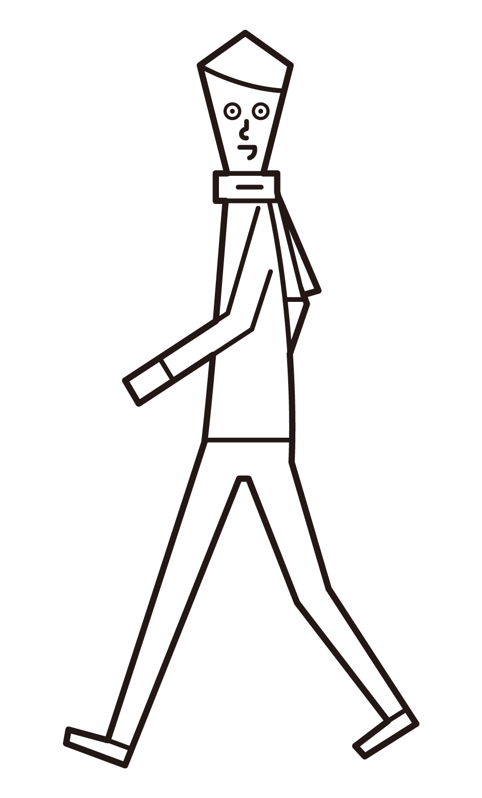 Illustration of a walking person (male)