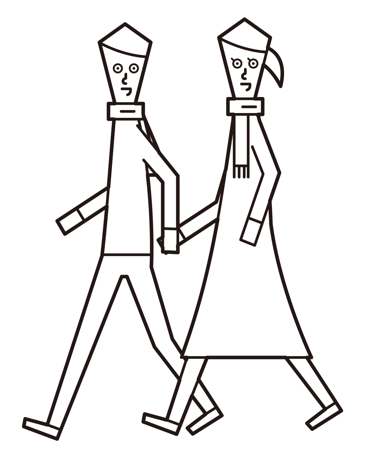 Illustration of a couple dating