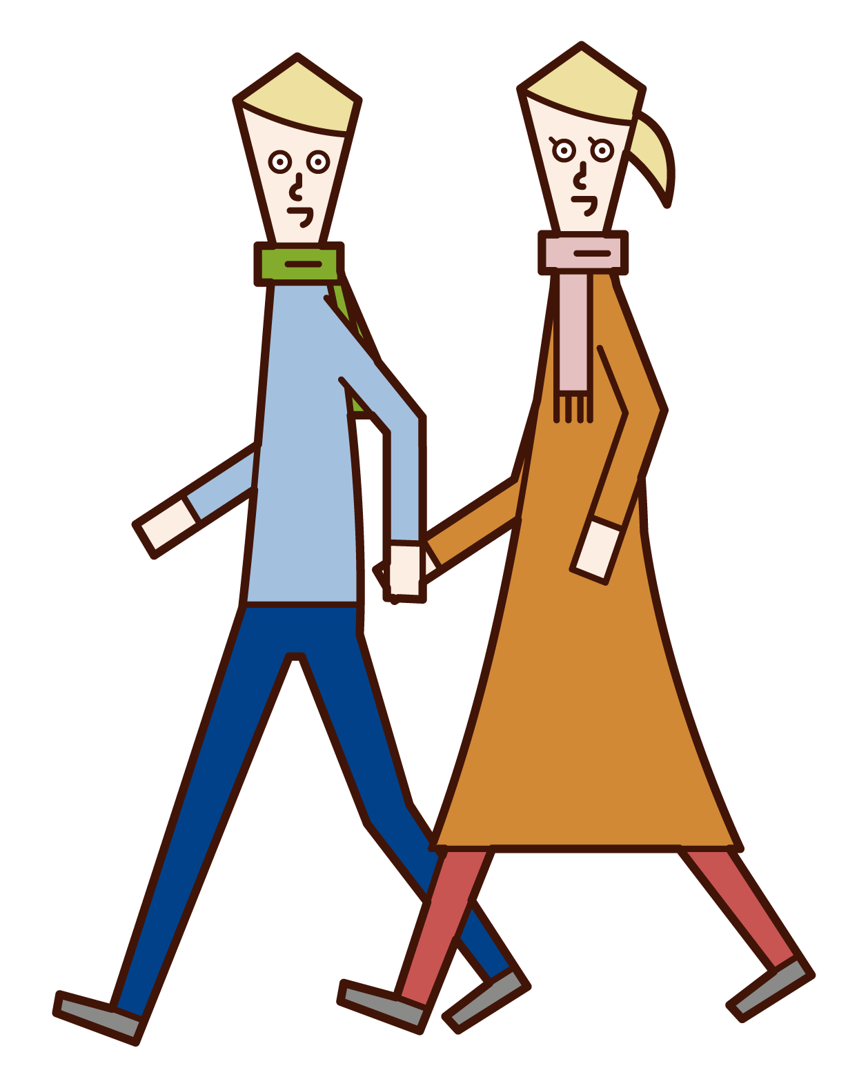 Illustration of a couple dating