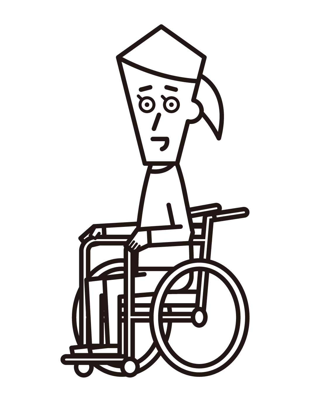 Illustration of a woman in a wheelchair