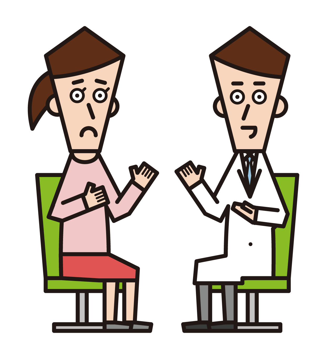 Illustration of a psychological counselor and clinical psychologist (male)