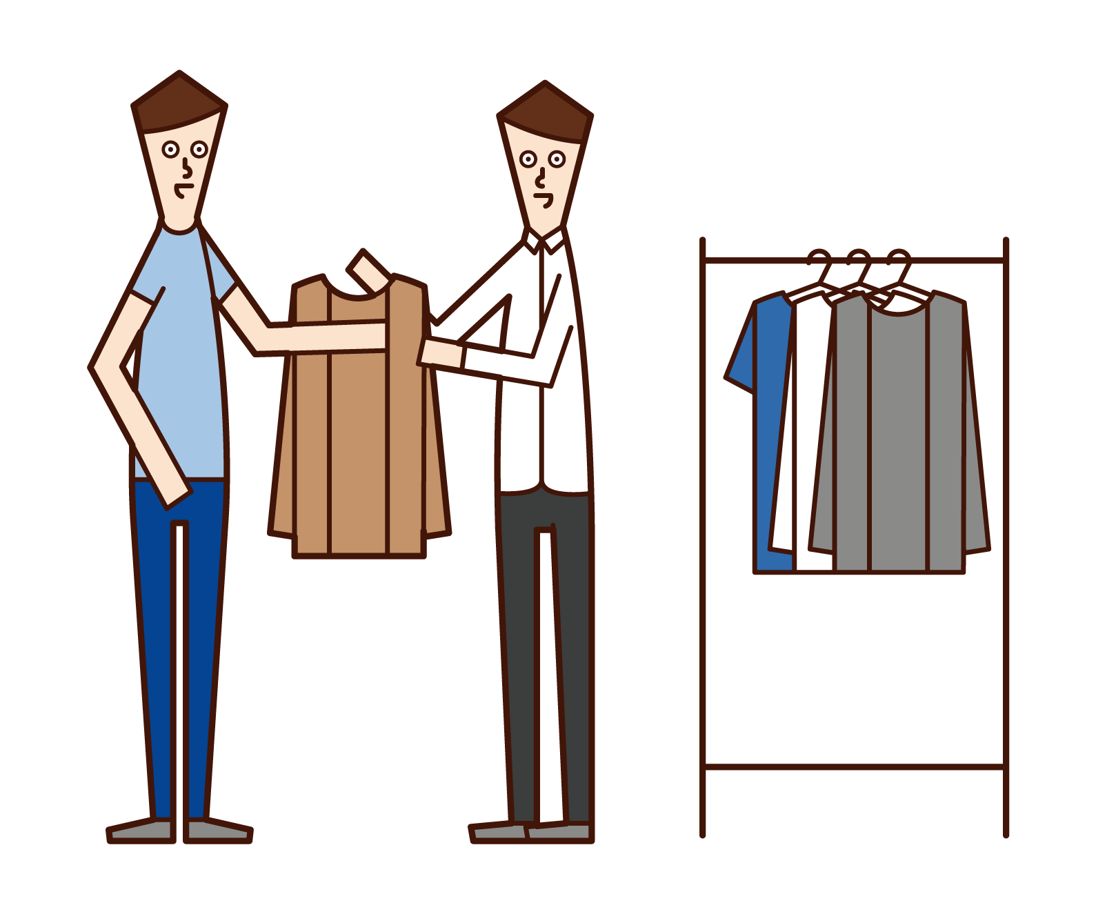 Illustration of fashion coordinator (man)