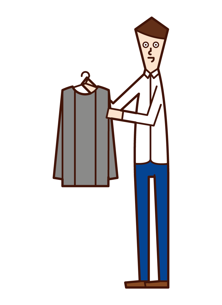 Illustration of fashion coordinator (man)