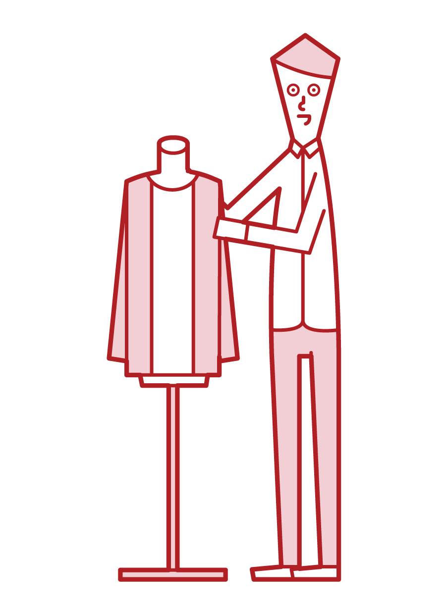 Illustration of fashion coordinator (man)