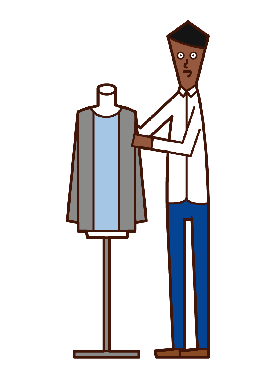 Illustration of fashion coordinator (man)