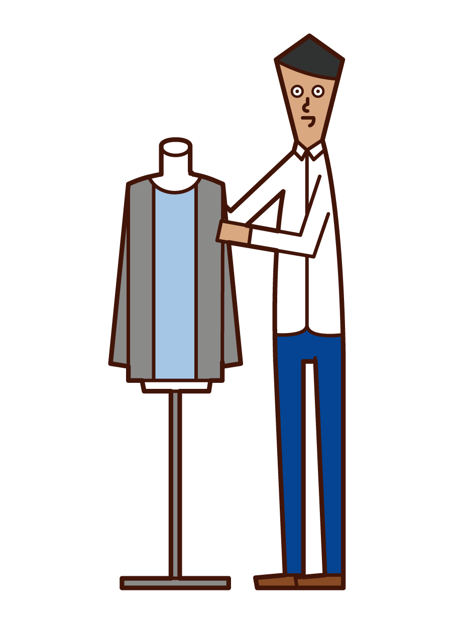 Illustration of fashion coordinator (man)