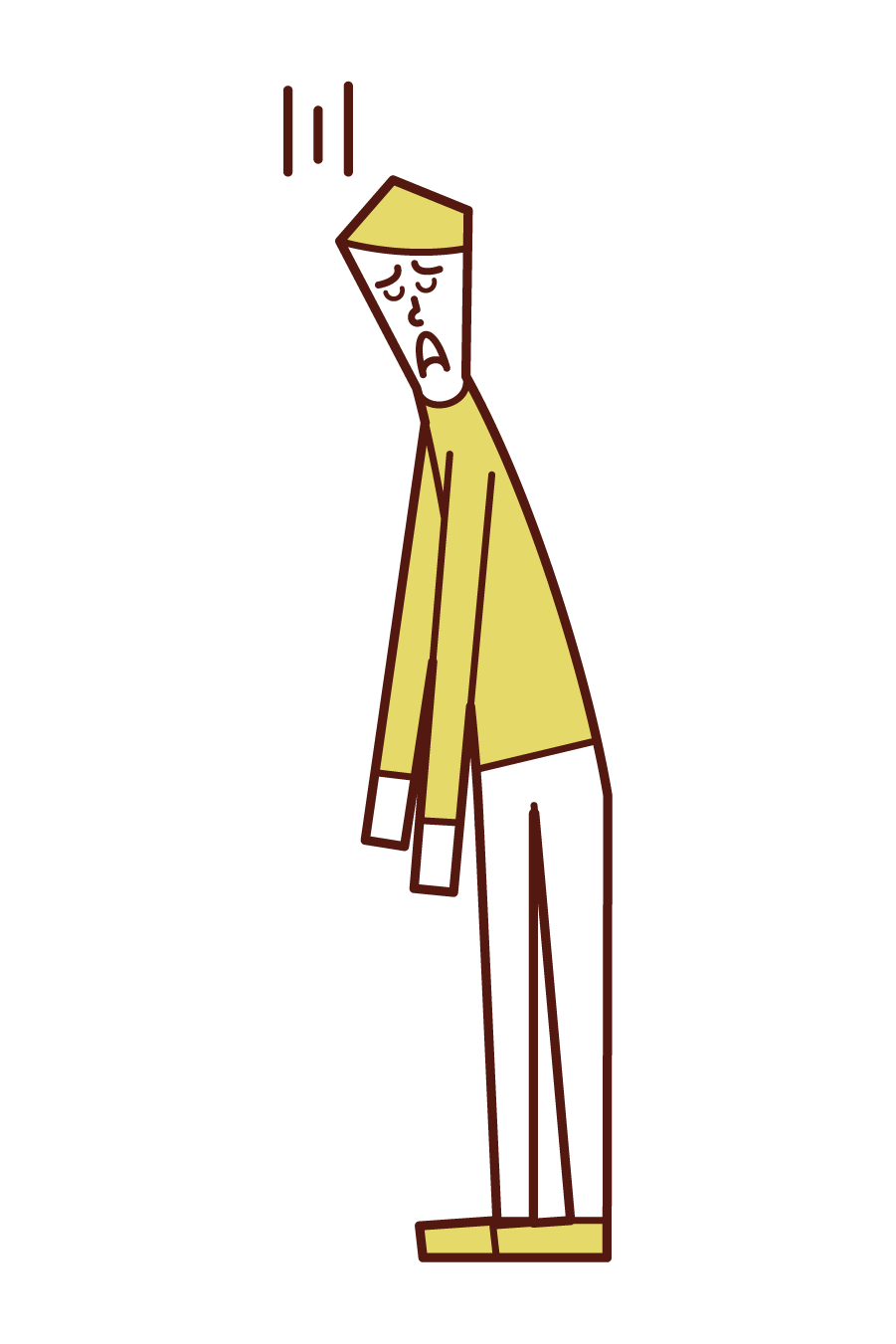 肩を落とす人 男性 のイラスト フリーイラスト素材 Kukukeke ククケケ