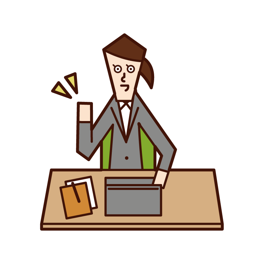 Illustration of a man who is working