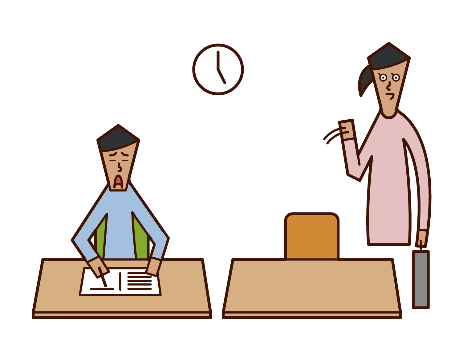 下校する人 女性 のイラスト フリーイラスト素材 Kukukeke ククケケ