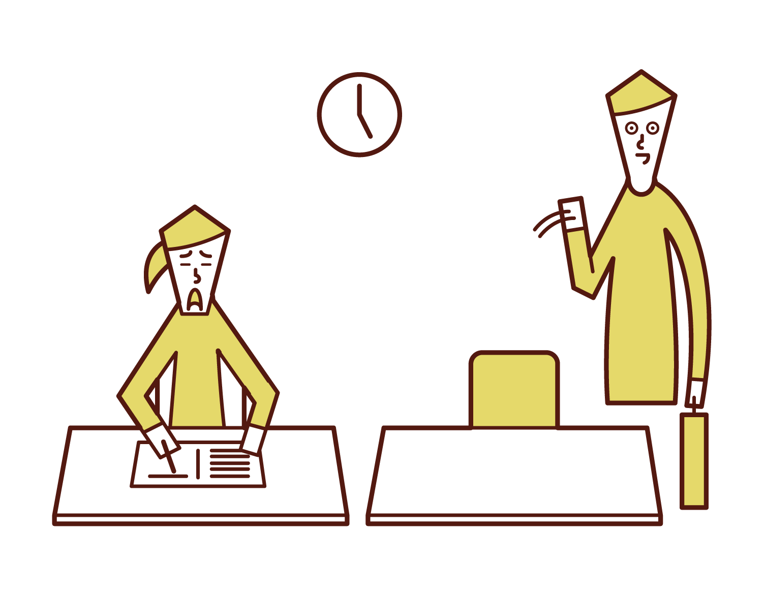 下校する人 男性 のイラスト フリーイラスト素材 Kukukeke ククケケ