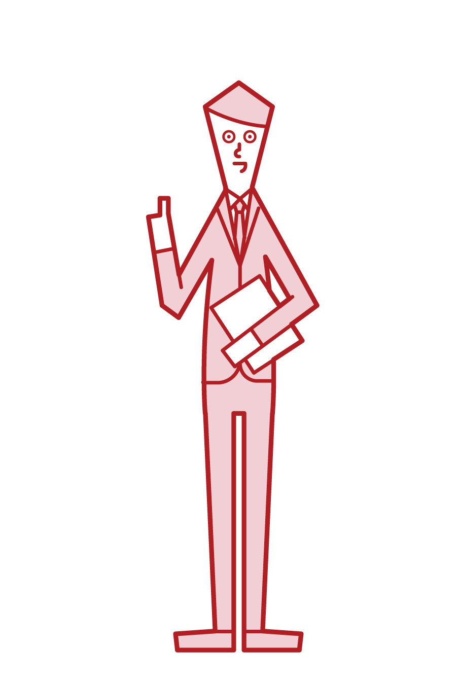 Illustration of a talker (man)