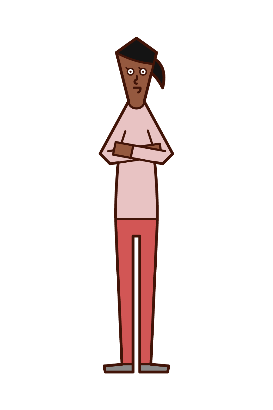 Illustration of a person (woman) with arms folded
