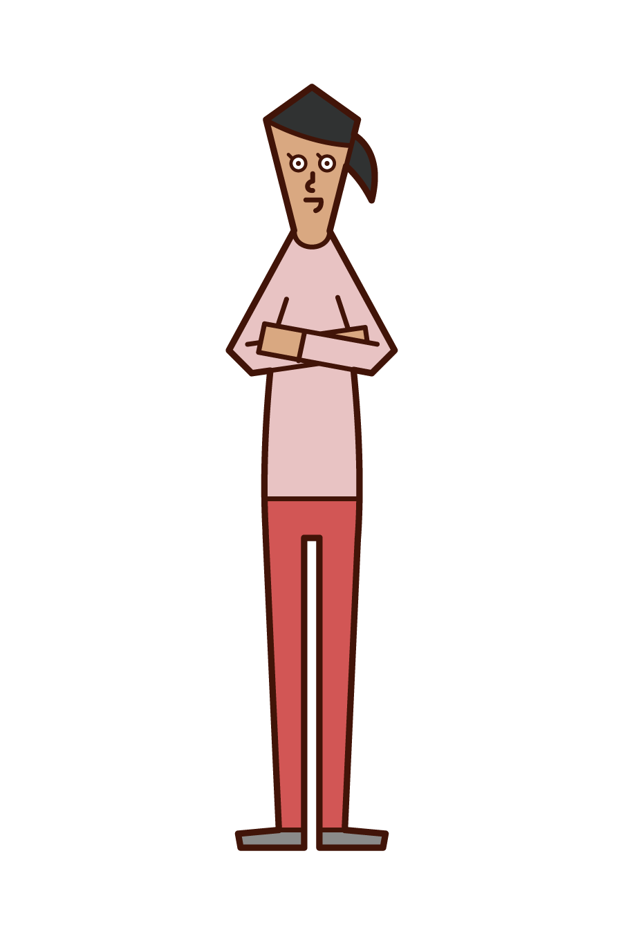 Illustration of a person (woman) with arms folded