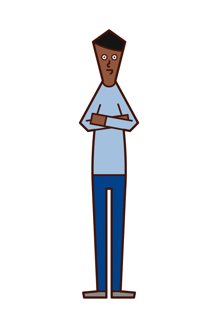 Illustration of a man with his arms folded