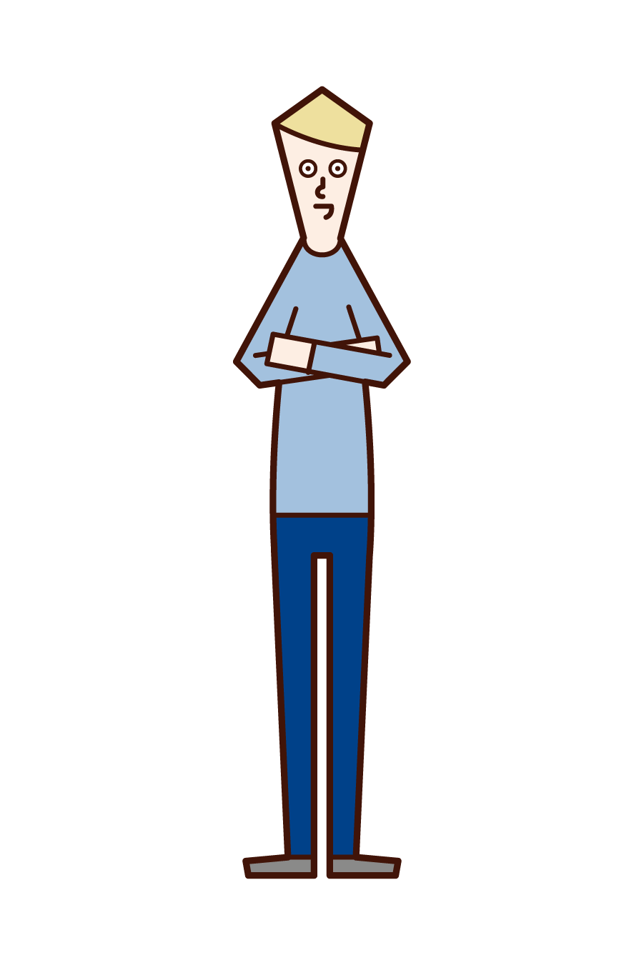 Illustration of a man with his arms folded