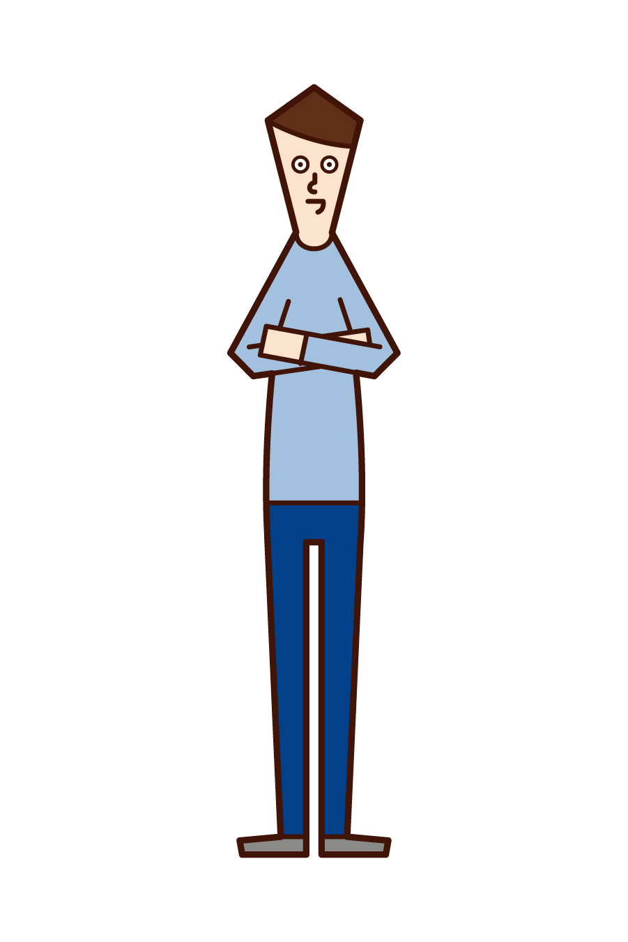 Illustration of a man with his arms folded