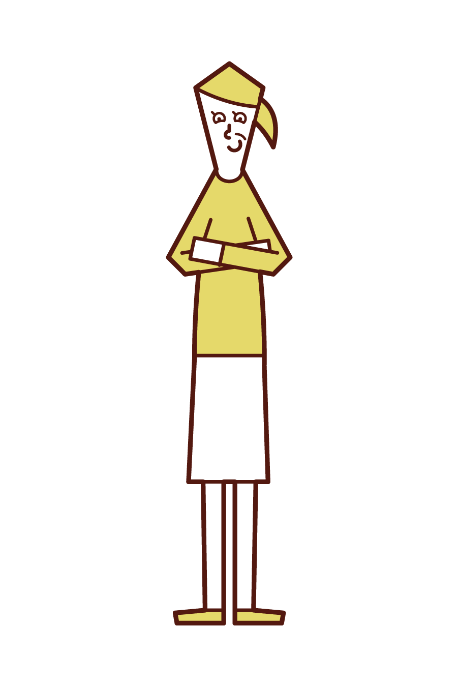 Illustration of a condescending person (woman)
