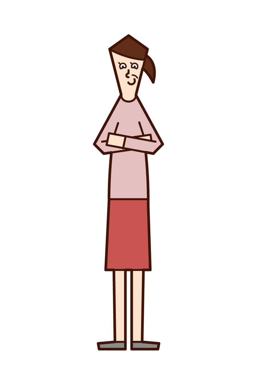 Illustration of a condescending person (woman)