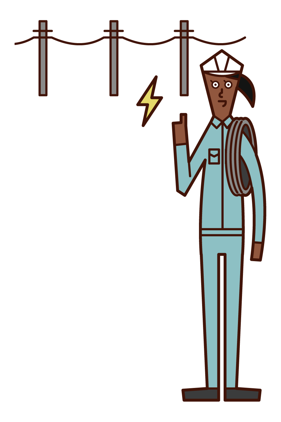 Illustration of electrician (woman)