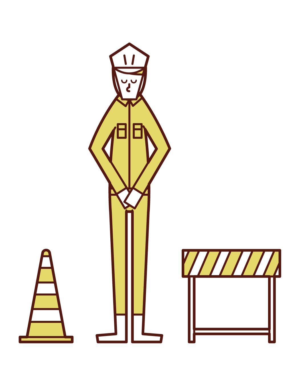 Illustration of (man) under construction