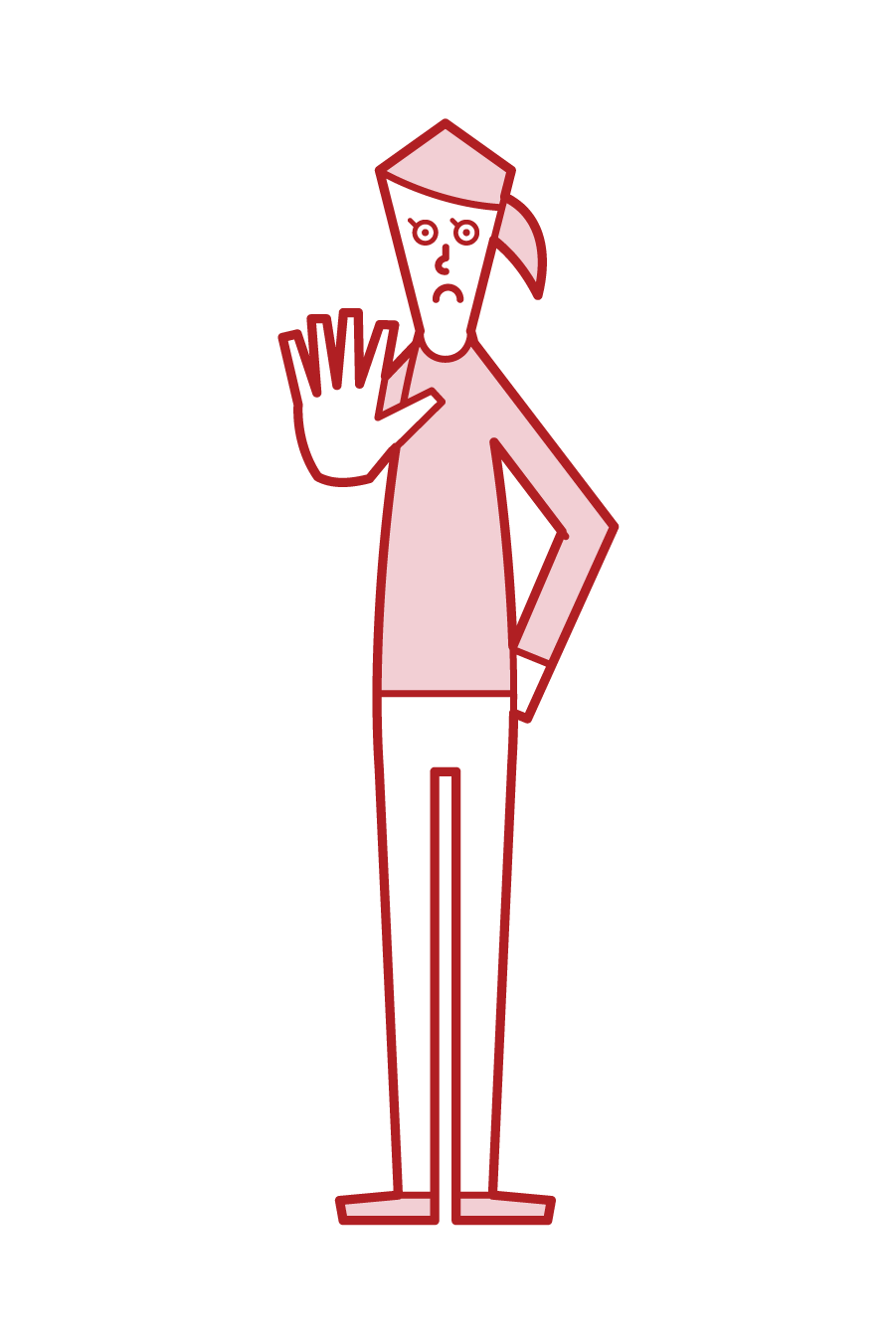 Illustration of off-limits (woman)