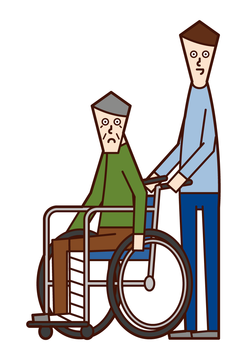 Illustration of a person and counselor who consults about nursing care