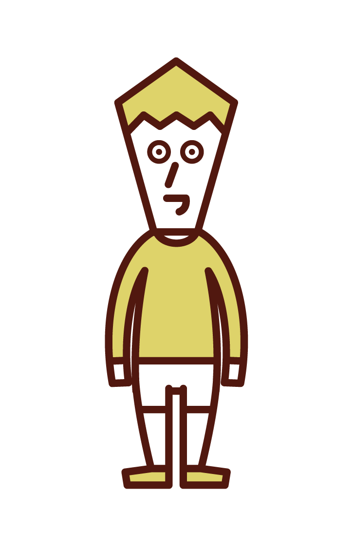 Illustration of an upright child (boy)