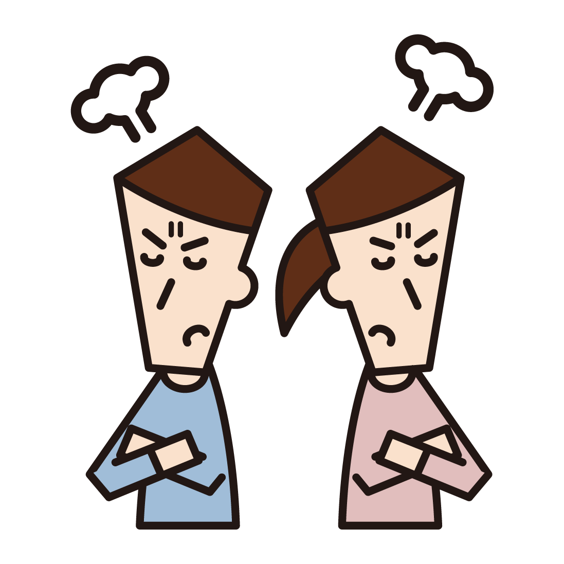 Illustration of marital quarrel