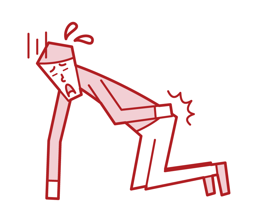 腰部和背部疼痛（男性）的插圖