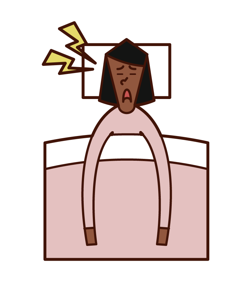 いびき 睡眠時無呼吸症候群 女性 のイラスト フリーイラスト素材 Kukukeke ククケケ
