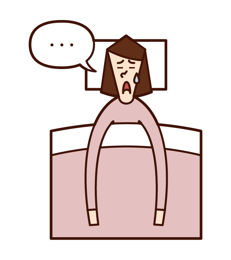 睡眠呼吸暫停綜合征（女性）的插圖