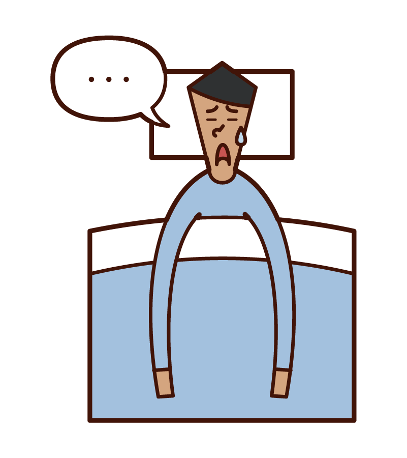 睡眠時無呼吸症候群（男性）のイラスト
