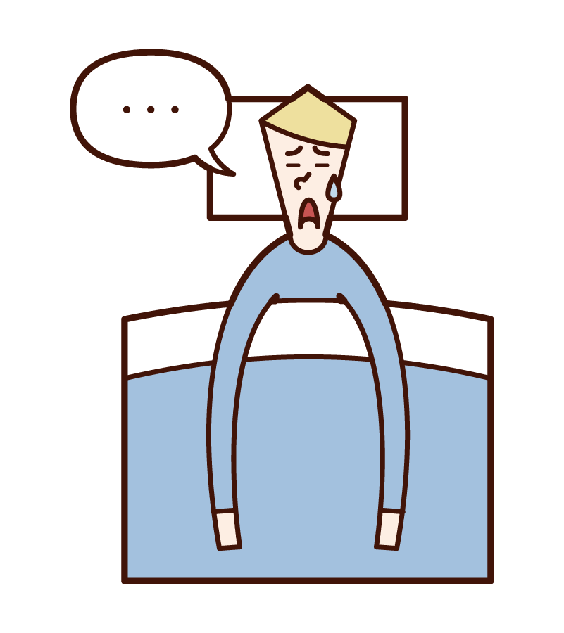睡眠時無呼吸症候群（男性）のイラスト