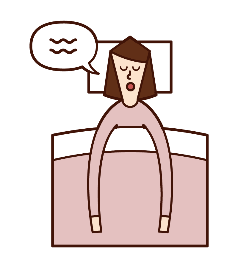 Illustration of a sleeping (woman)