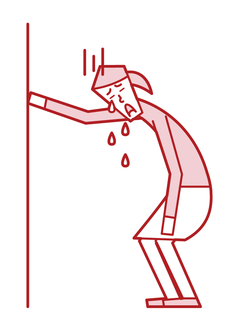 Crying and Sad People (woman) Illustration
