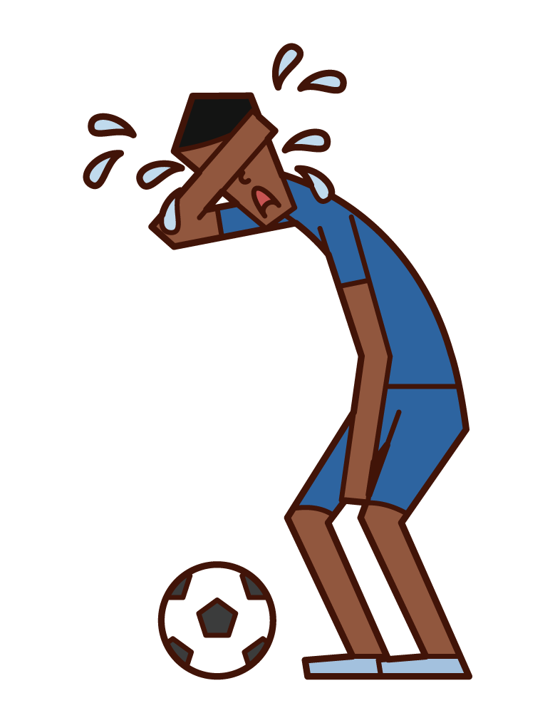 Illustration of a regrettable soccer player (man)