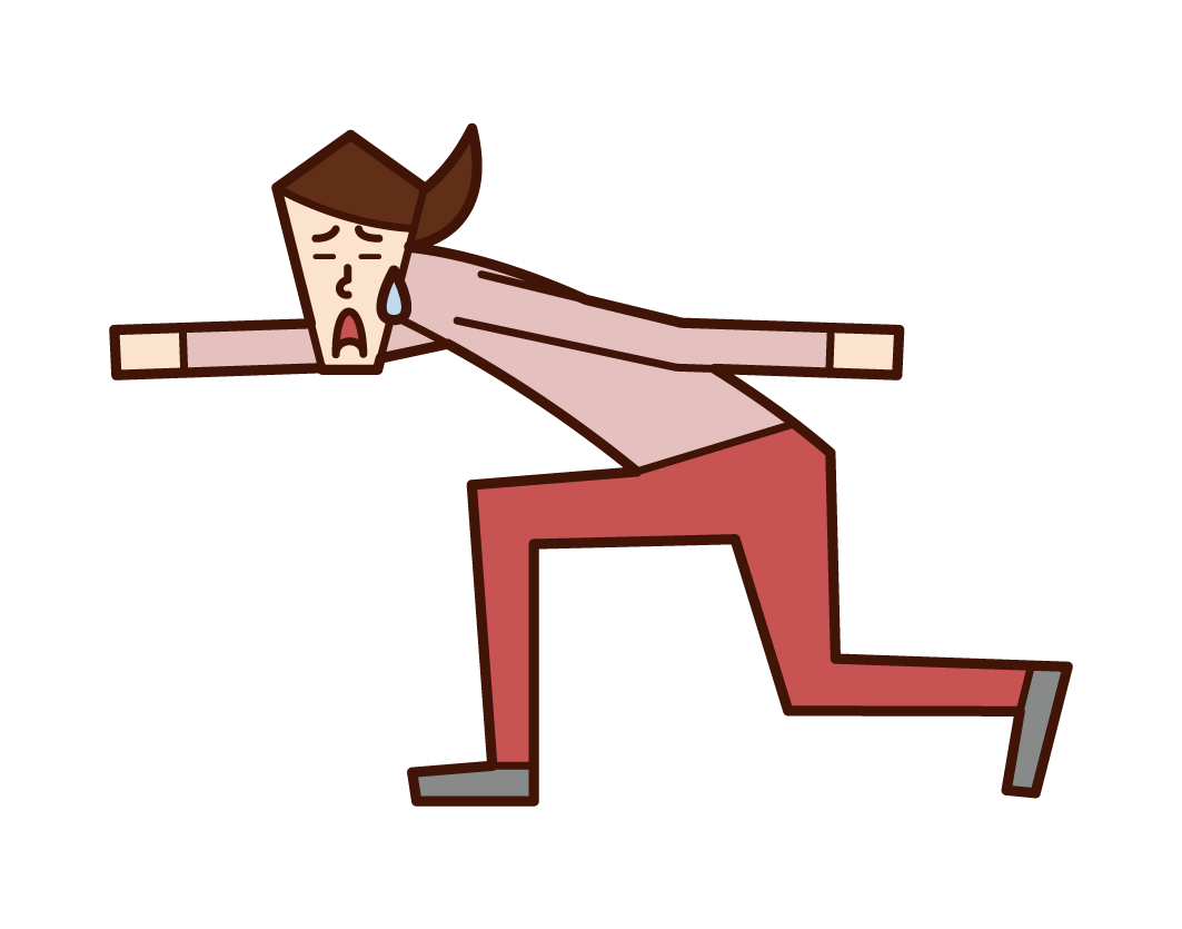 Illustration of a woman stretching