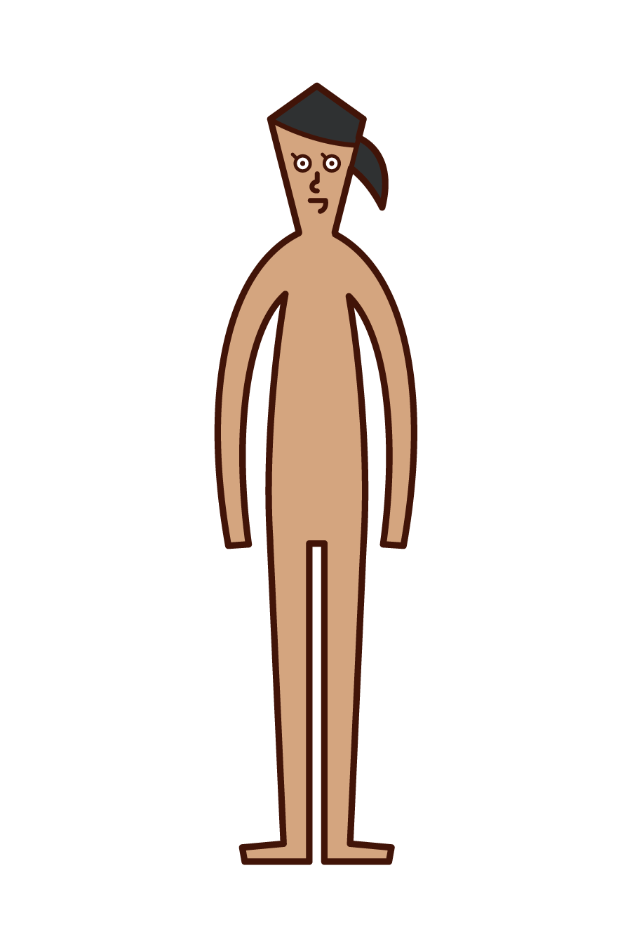 Illustration of human body (woman)