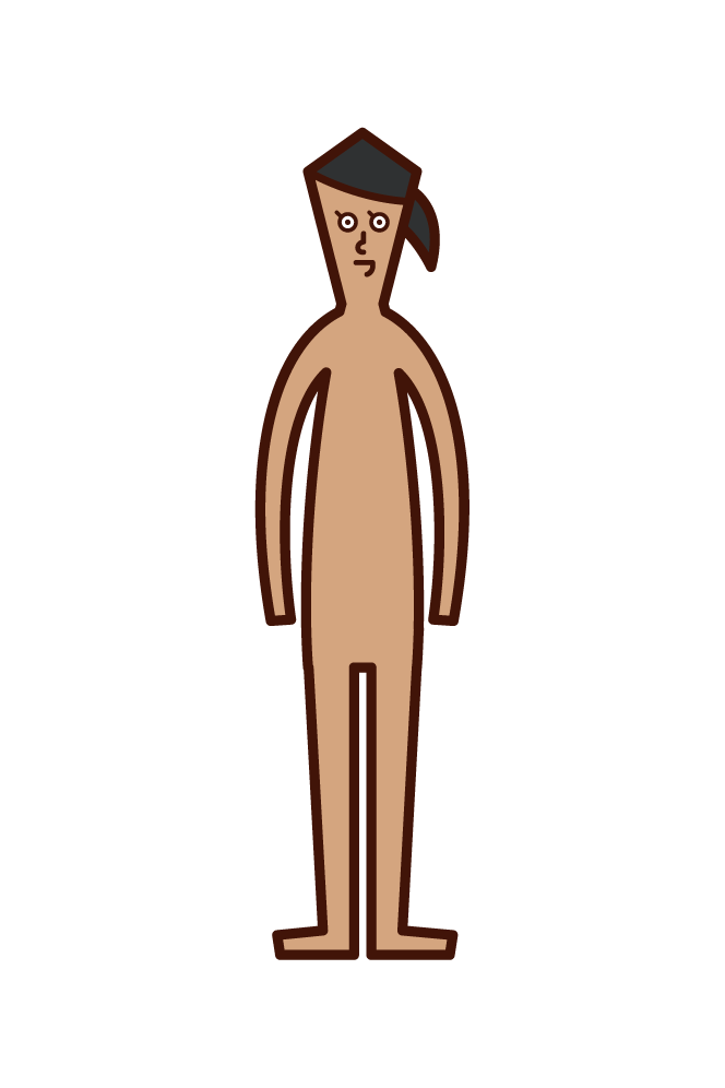 Illustration of human body (girls)