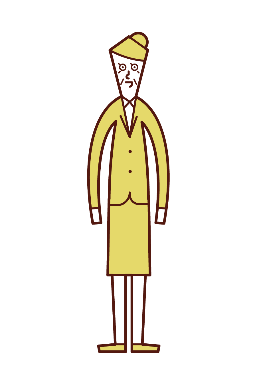 Illustration of grandmother in suit