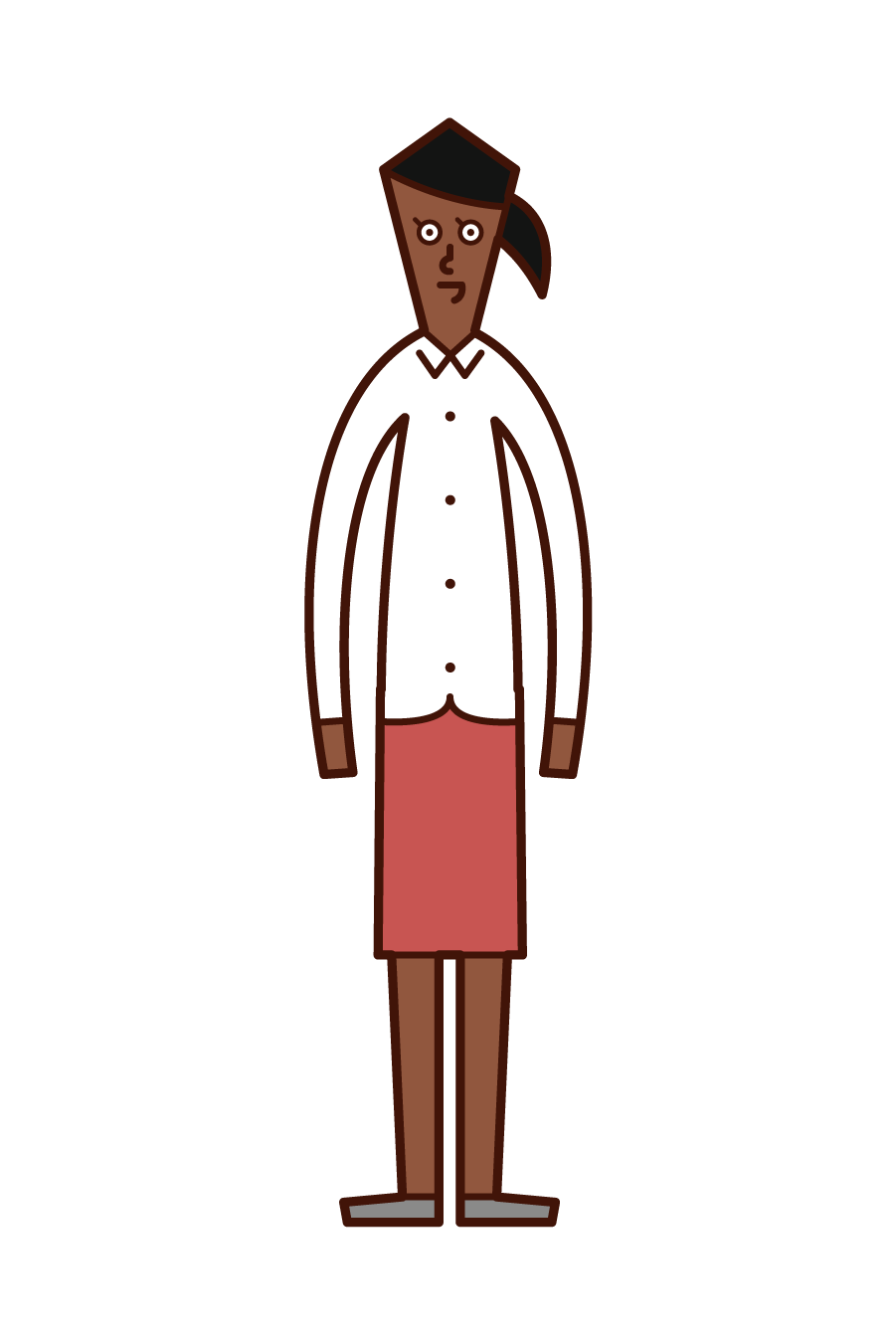 Illustration of a woman in a shirt