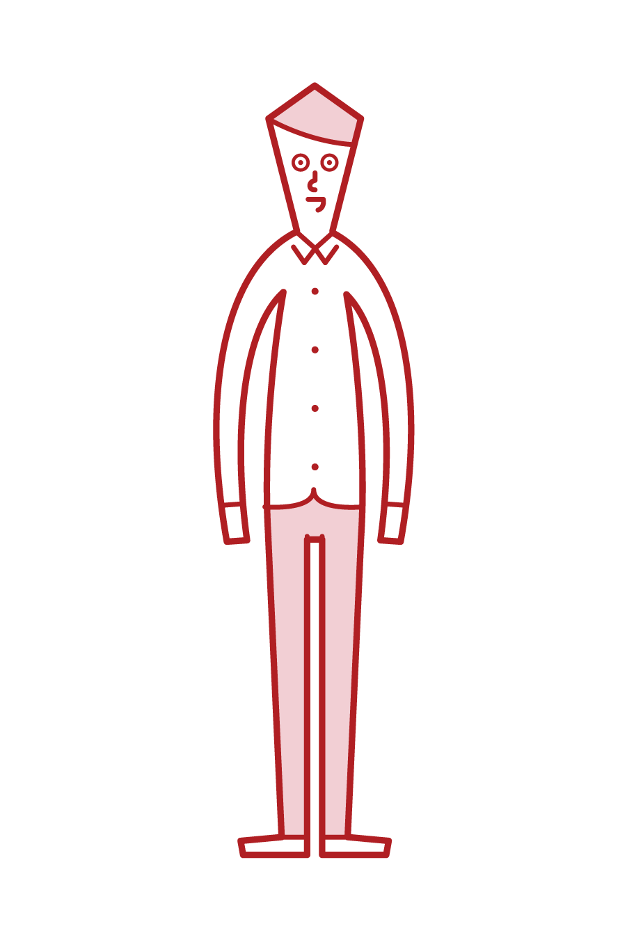 Illustration of a shirtless person (man)