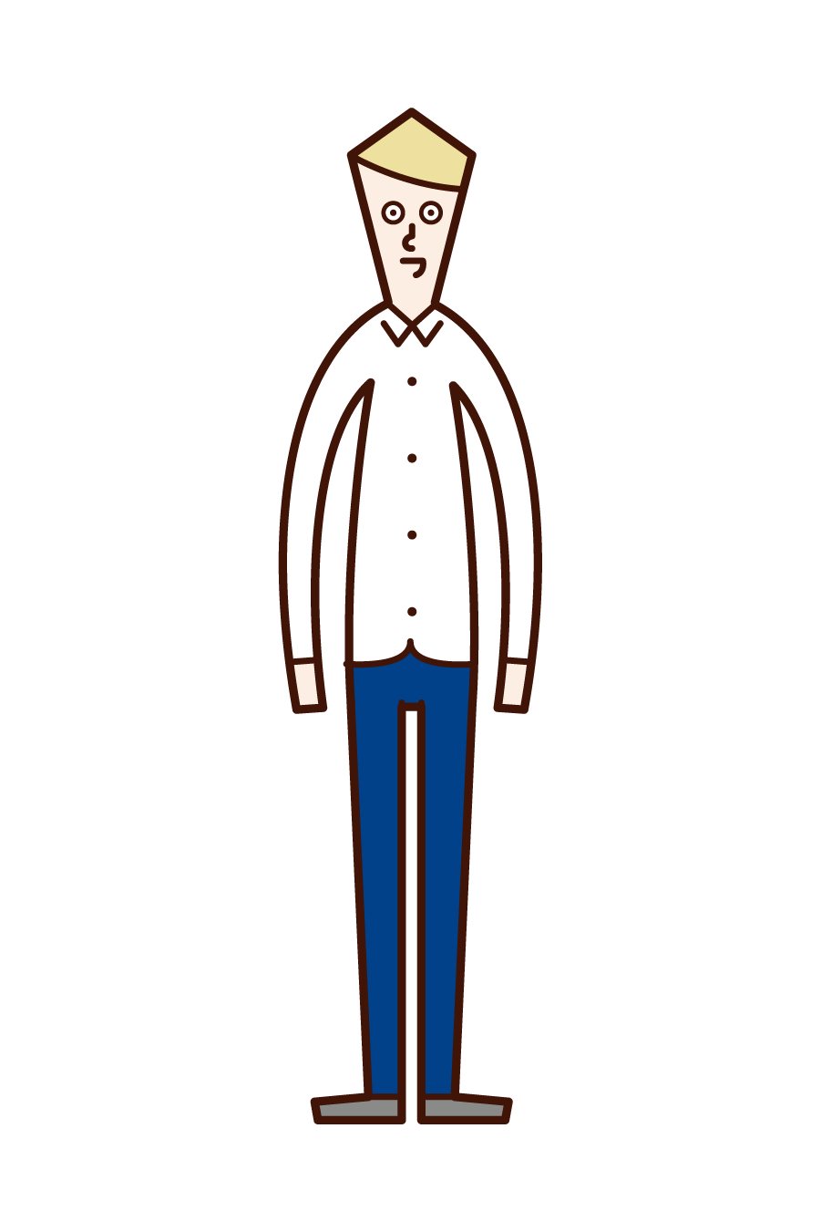 Illustration of a shirtless person (man)