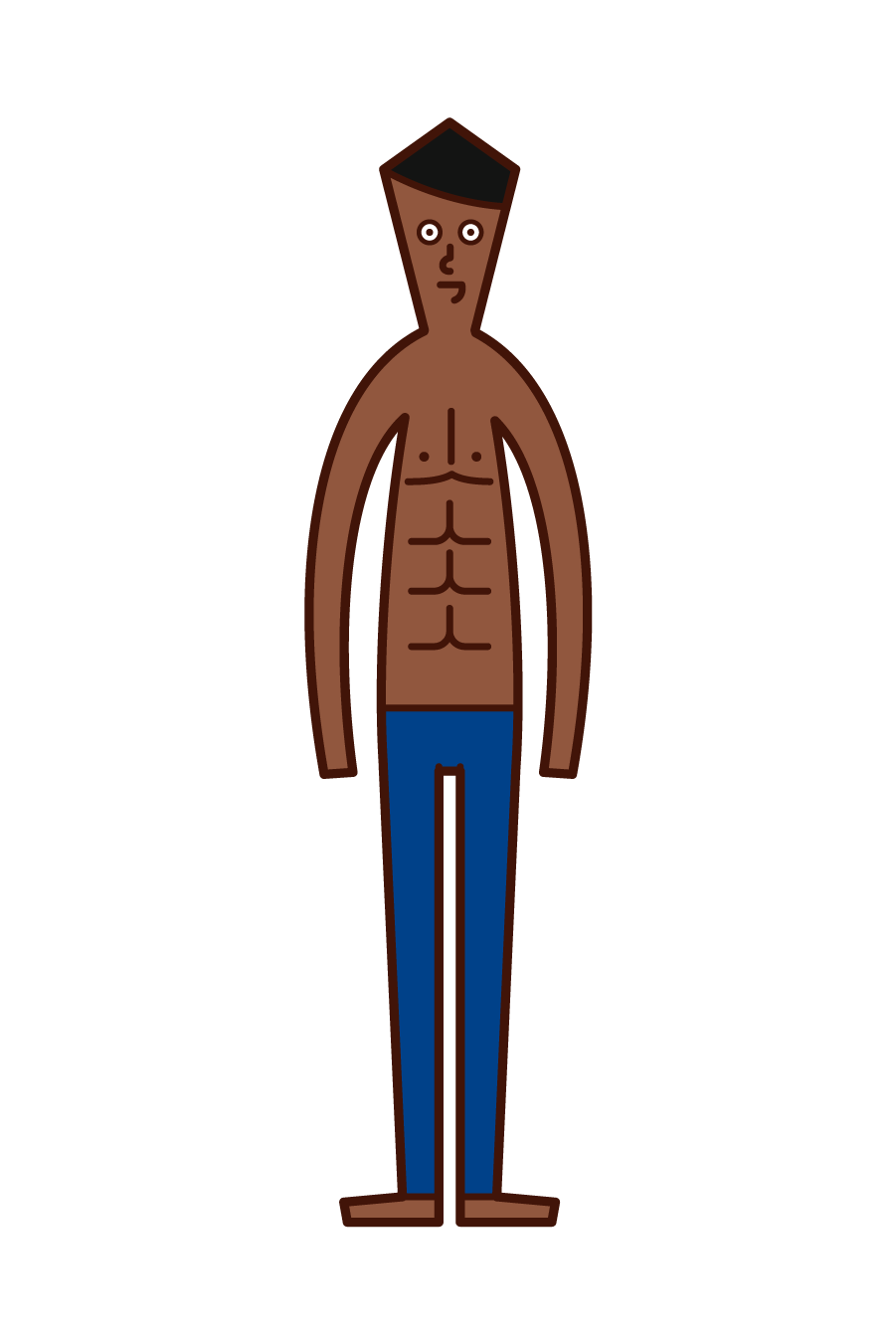 Illustration of a muscular person (man)