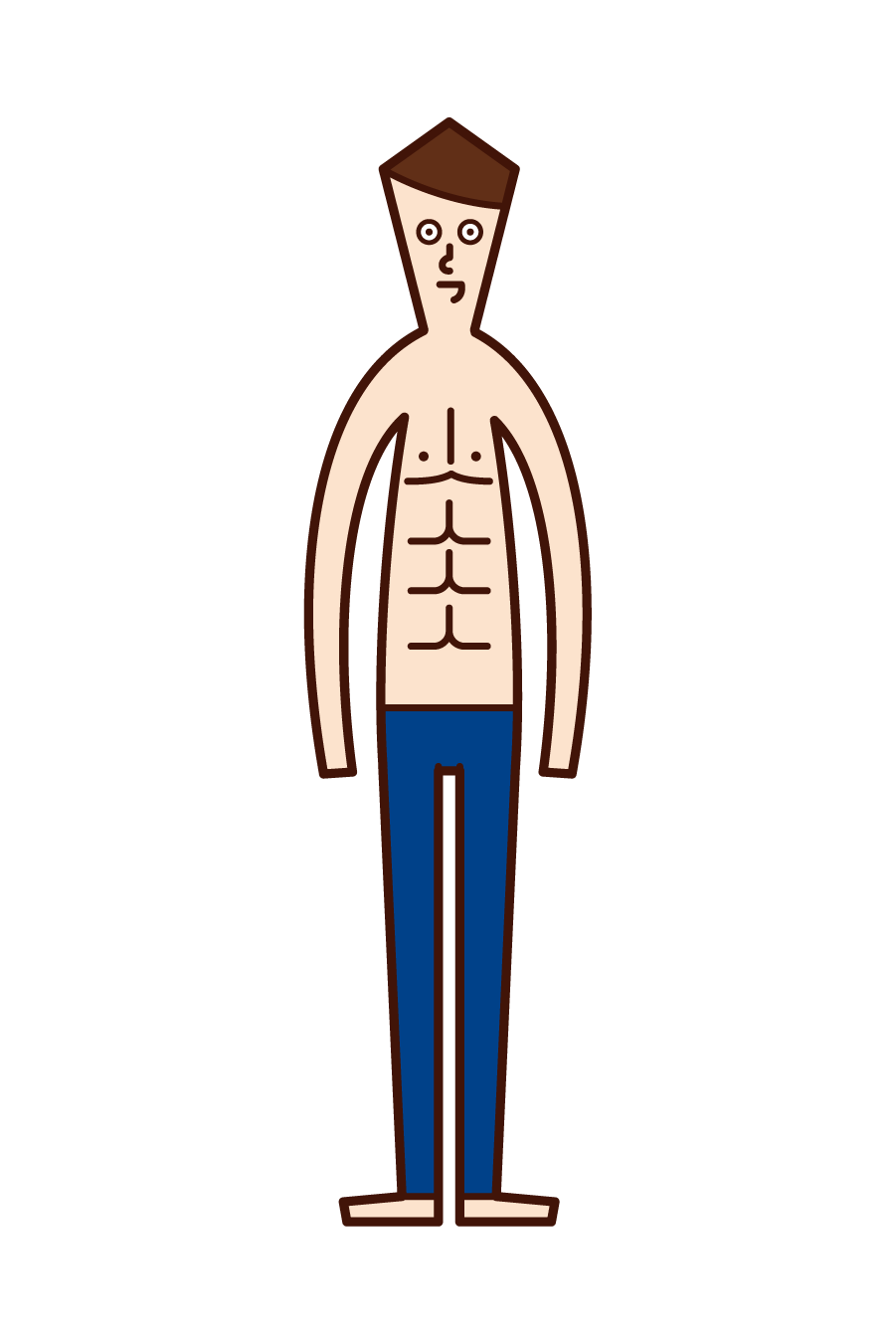 Illustration of a muscular person (man)