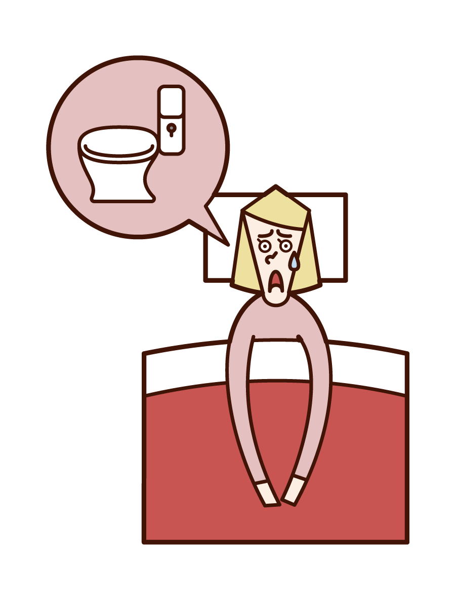 夜間尿頻（女性）插圖